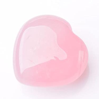 Imagem de URMIBDAI Cheio de textura, 1 peça, quartzo rosa natural, formato de pedra de coração, amor, miniatura, cristal, polido, ornamentos de pedras preciosas, joias para presente DIY