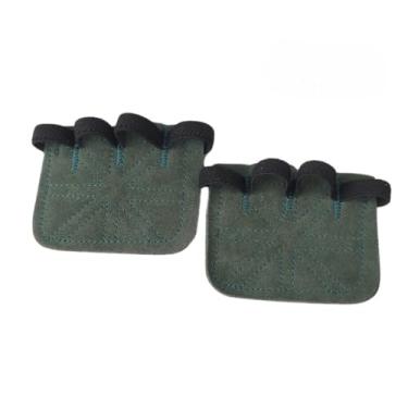 Imagem de Par Luvas de Couro Academia Musculacao Treino protecao Fitnees(Verde)