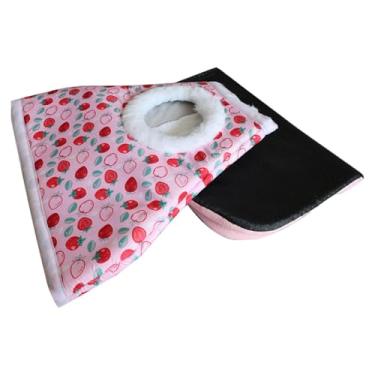 Imagem de Generic Túnel para esconderijo de porquinho-da-índia, casinha quente, multifuncional, macio e, brinquedo tubular para hamster, dragão-barbudo e, Rosa