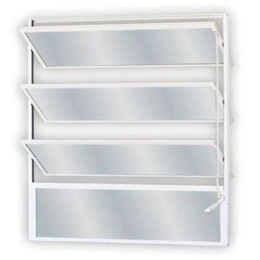 Imagem de Janela basculante de alumínio com vidro boreal 80x60 - mgm