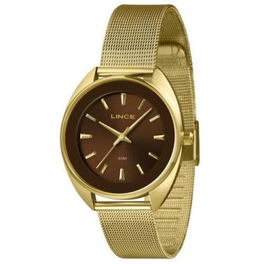 Imagem de Relógio Lince Feminino Ref: Lrgj175l38 N1kx Casual Mesh Dourado