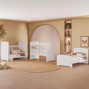 Imagem de Berço Americano, Multifuncional 3 em 1 para Colchão 70x130cm, com Grad