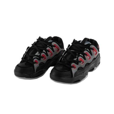 Imagem de Osiris Tênis de skate masculino D3 2001, Preto/cinza claro/vermelho, 45