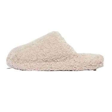 Imagem de FitFlop Pantufa de pelúcia acolchoada iQushion D Luxe - Sapatos femininos fofos e aconchegantes para uso interno e externo com suporte de arco, amortecimento ultraleve, sola de borracha antiderrapante