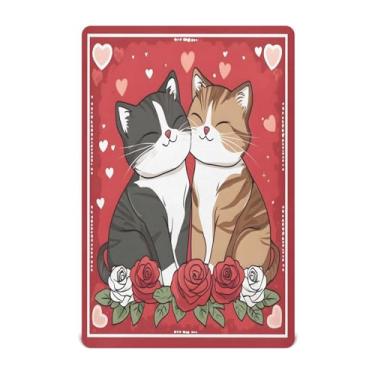 Imagem de STAYTOP Lençóis de berço de gato fofo para meninos e meninas, lençol com elástico para berço padrão e colchão infantil, lençol de microfibra supermacia 99 × 69 × 5 cm