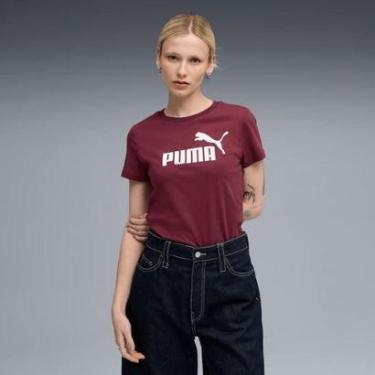 Imagem de Camiseta Puma Ess No. 1 Logo Tee - BORDO M-Feminino