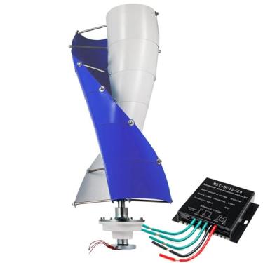 Imagem de 24v,HYZHANHONG Geradores Eólicos de 14000W para Uso Doméstico, Kit de Turbina Eólica Pequena 12V/24V/48V/220V com Controlador MPPT para Iluminação de Rua Residencial