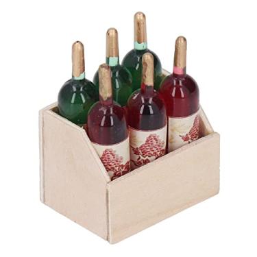 Imagem de SIWOTED Garrafas de Vinho para Casa de Bonecas 1:12 Bebida em Miniatura Vinho Tinto Mini Decorações Ornamento Acessórios de Cozinha