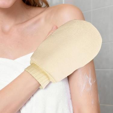 Imagem de Luva esfoliante de banho para esfregar o corpo, macia e suave, perfeita para limpeza profunda e relaxamento, luva de chuveiro para todos os tipos de pele
