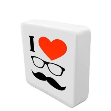 Imagem de Mini Luminária Box Pai Mustache Usb