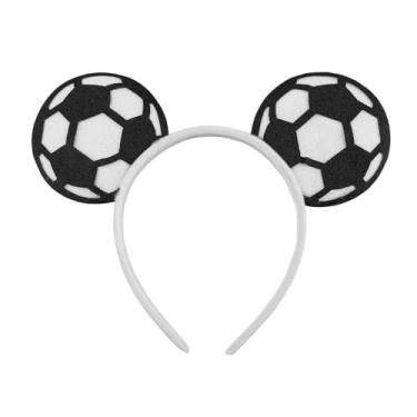 Imagem de Faixas de cabeça de futebol para mulheres, homens, dia de jogo, meninas, meninos, acessórios de cabelo com tema esportivo, faixa de cabelo para líder de torcida, lembrancinha de festa de futebol