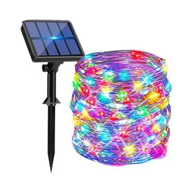 Imagem de Luzes De Cordão Solares Impermeáveis 4 Peças 8 Modos Luzes De Fada Par