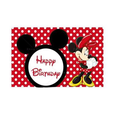 Imagem de Fundo De Festa De Aniversário Mickey Minnie Pato Donald Banner De Vini