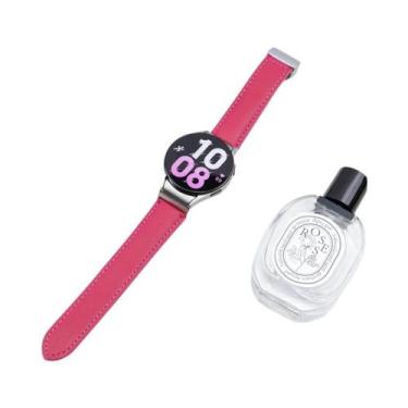 Imagem de Pulseira De Couro Quick Fit Para Samsung Galaxy Watch 7 6 5 4 40 44mm 