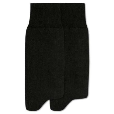 Imagem de Kit 2 Pares Meia Social Cano Longo Mash Masculina Algodão, Preto