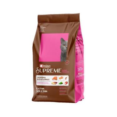 Imagem de Ração Para Gatos 3KG Alimento Quatree Supreme Adulto Sabor Salmão e Ba