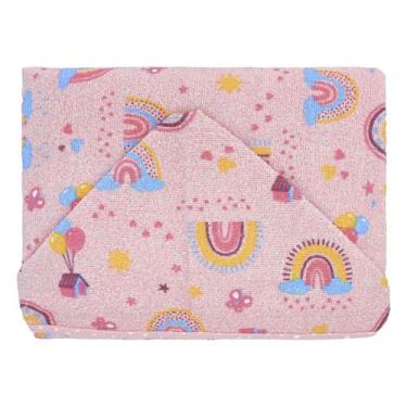 Imagem de Toalha de Banho para Bebê 68 cm x 68 cm Bublim, Arco Íris Rosa
