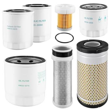 Imagem de Kit de filtro de manutenção adequado para Kubota RTV-X900 (HST) ar interno externo HST filtro de combustível de sucção de óleo hidráulico substitui 1G319-11210 K7591-82360 HH150-32430 HHK70-14070
