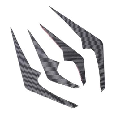 Imagem de aqxreight 4 Unidades de Spoiler de Ventilação do Pára-choque Dianteiro Canards Aerodinâmicos Divisor de Ventilação Aletas Substituição de Acabamento para X6 G06 LCI M Sport 2023 e Após Preto (#12)