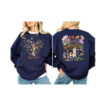 Imagem de Moletom Da Rapunzel Da Disney, Hoodie Da Princesa Rapunzel, Suéter Mic