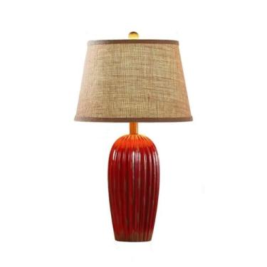 Imagem de Luxo Contemporâneo Lâmpada De Mesa De Cerâmica LED Criatividade Americana Sala De Estar Quarto Estudo Villa Hotel Cama Mesa Luz (Estilo 044B)