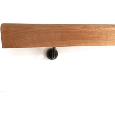 Imagem de NEWCES Corrimãos de madeira para escadas internas 0,5 m a 3,6 m de segurança para crianças idosas corrimão de madeira trilho de aperto de mão escada sem barreira montada na parede para interior de casa escada de corredor de loft (tamanho: 1,4 m)