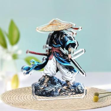 Imagem de 1 placa acrílica colorida, "Samurai com espada", ideia de presente de 10 cm e acessório de férias, ornamento de artesanato, decoração de casa, lembrança de centros de mesa/BJ-23