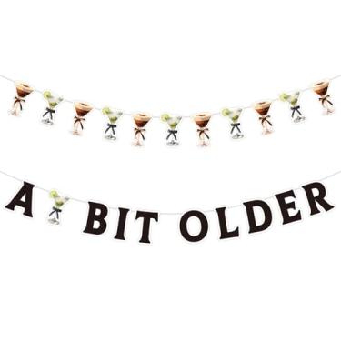 Imagem de 2 peças de banner de festa de martini, decorações de festa de martini pré-amarradas, espresso, guirlanda de martini, faixa de vidro de martini, decoração de festa de aniversário para casamento