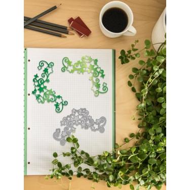 Imagem de 1 estêncil de matriz de corte de aço carbono, padrão de estrela densa de cor platina fosca para álbum de fotos faça você mesmo, cartão de papel decorativo em relevo, 8,7 x 8,7 x 0,1 cm