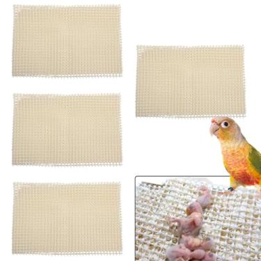 Imagem de DQITJ Pacote com 4 forros e almofadas de chocadeira de látex macio para pássaros pequenos evitam pernas abertas para filhotes de papagaios criados à mão (23,6" × 15,17 cm)