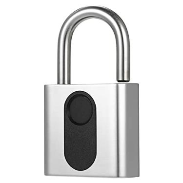 Imagem de Trava com Impressão Digital Sem Chave Recarregável via USB BT Desbloqueio por APP 100 Impressões Digitais IP65 - Antifurto para Porta Mala Valise Moch