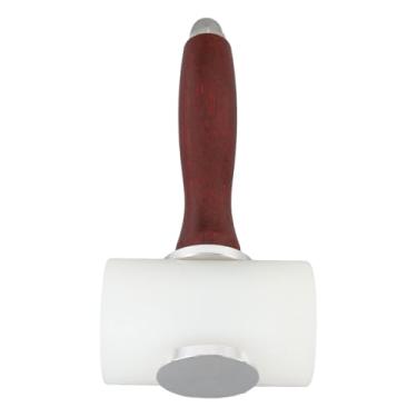 Imagem de Cryfokt Martelo de Escultura Em Couro, Cabo de Madeira Ergonômico, Martelo Eficiente para Artesanato Em Couro, Profissionais e Amadores, Cabo de Madeira Maciça, Cabeça de Borracha (Em forma de T)