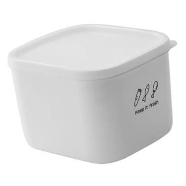 Imagem de Recipiente de armazenamento alimentos multifuncional para geladeira com tampa empilhável vedação eficiente preservação uso em cozinhas residenciais