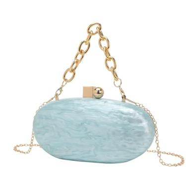 Imagem de ORKDFJ Bolsas femininas de acrílico, bolsas mensageiro de ombro, bolsas de telefone, Azul claro, One Size