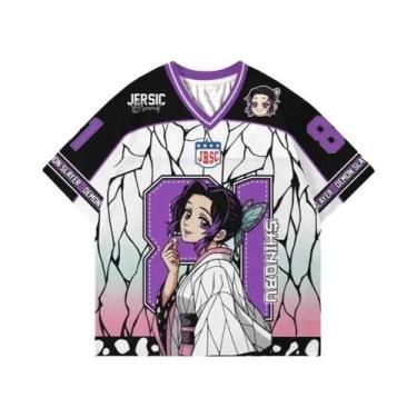 Imagem de Camiseta Unissex Oversize Estilo Y2K Coreano Demon Slayer Kimetsu Anim