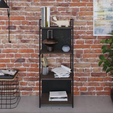 Imagem de Estante com 4 Prateleiras 118x45x33cm com Fundo Yon - Metalig