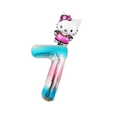 Imagem de Conjunto De Balões De Folha Hello Kitty 2 Peças Decorações Para Festa 
