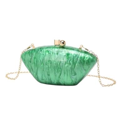 Imagem de KAPPDE Bolsas femininas de acrílico modernas bolsas de ombro para celular, Verde, One Size