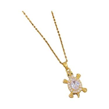 Imagem de Colar De Pingente De Cobre Banhado a Ouro 18K Para Mulheres, Uso Diári