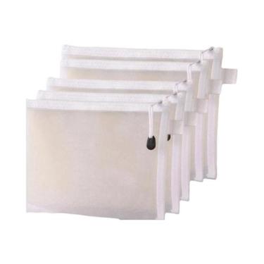 Imagem de Bolsa De Malha Impermeável Com Zíper Para Estudantes, Material De Escr