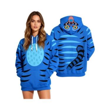 Imagem de Moletom Oversized Feminino Com Estampa 3D, Estilo Coreano, Moda De Caç