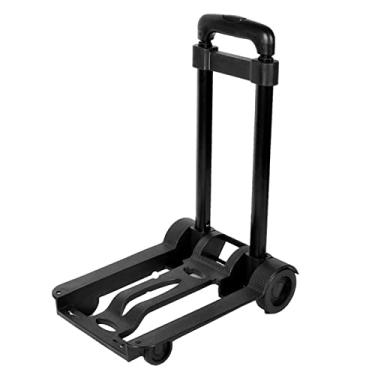 Imagem de Carrinho de Bagagem Plegável Leve Compacto Mão para Viagem com Construção Resistente Duas Rodas Manobrabilidade Fácil Design Corda Útil Compras
