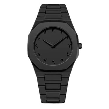 Imagem de Relógio Masculino Allblack Minimalista Indicadores Arabes Preto Unisex Royal