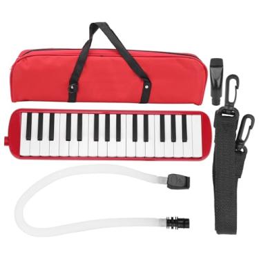 Imagem de Dioche IRIN Melodica Instrumento Musical de Sopro Profissional de 32 Teclas Com Teclas Estilo Piano para Iniciantes Em Treinamento Musical Alunos ABS Material Durável Bolsa Incluída (Vermelho)