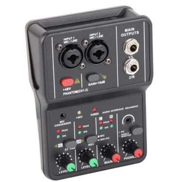 Imagem de Generic Usb 48v Phantom Power Console de Mixagem de Som Portátil 2 Canais Misturador de áudio para Internet karaokê Alta Precisão