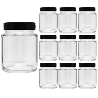 Imagem de Kit 24 Pote de Vidro 240ml Com Tampa Plástica Para Tempero - Super Pot