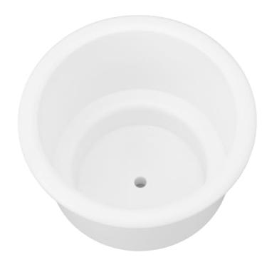 Imagem de aqxreight Inserção do Porta-copos - Suporte para Bebidas Com Furos de Drenagem para Colocação Segura de Bebidas Em Carros, Caminhões, Barcos, Trailers - Design Embutido para Estabilidade e (Branco)