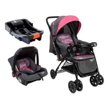 Imagem de Carrinho de Bebê Alça Reversível com Base e Bebê Conforto Cosco Kids R