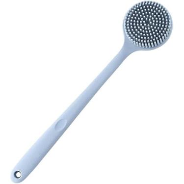 Imagem de Escova de Banho Escovão Prático Limpeza da Espalda com Cabo Longo - -Derrame Duas Lados Ferramenta Massagem Corporal Silicone para Exfoliação Promover