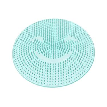 Imagem de Pincel de Massagem Banho Silicone Lazzy Almofada para com Cupula Sucção Pé Exfoliar Pele Morta Tapete Lavar os Pés no Banheiro Sala Chuveiro Produto M